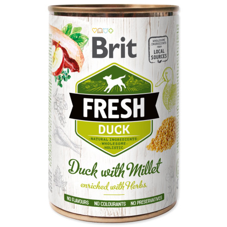 Konzerva Brit Fresh patka s prosom 400g