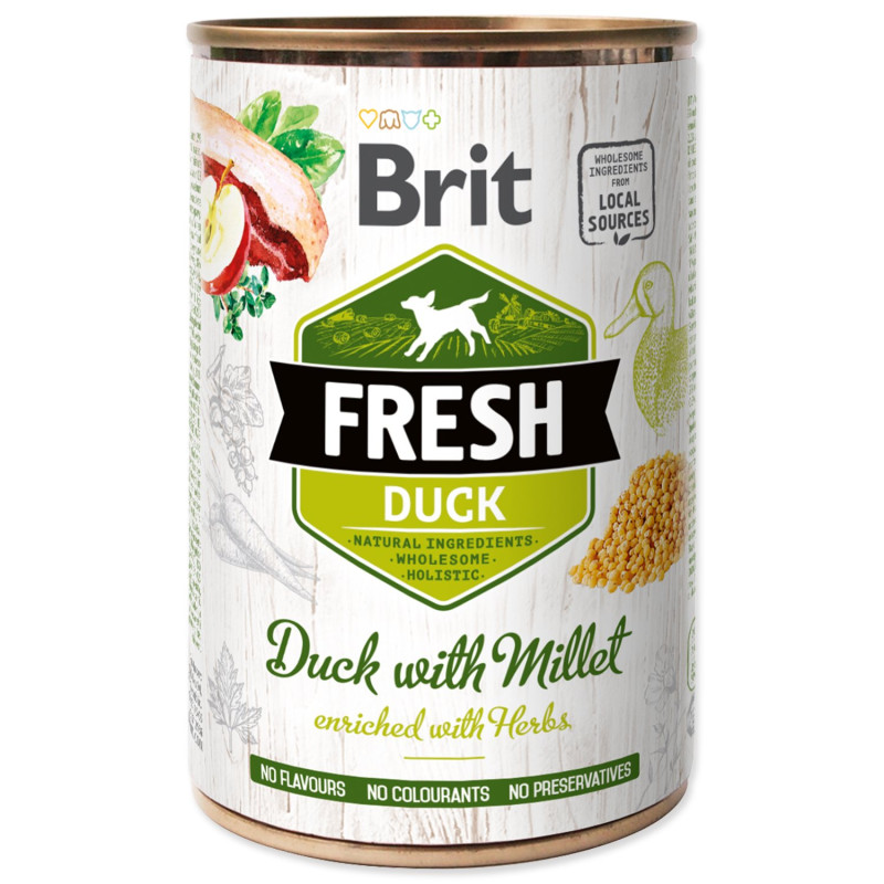 Konzerva Brit Fresh patka s prosom 400g