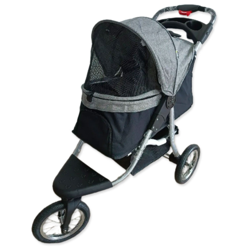 Kolica PawHut 110x54x106cm sivo-crna