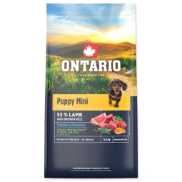 Ontario Štenci Mini Janjetina i smeđa riža 6,5 kg