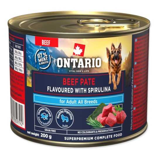 Ontario Adult goveđa pašteta s okusom spiruline 200 g