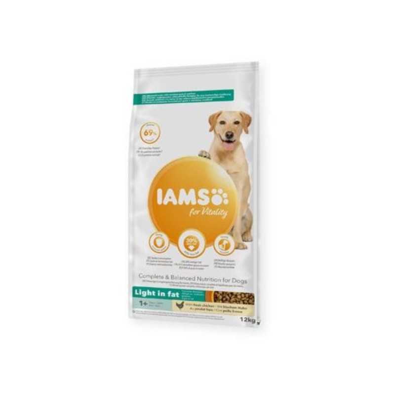 Hrana IAMS za odrasle pse – kontrola težine, piletina, 12 kg