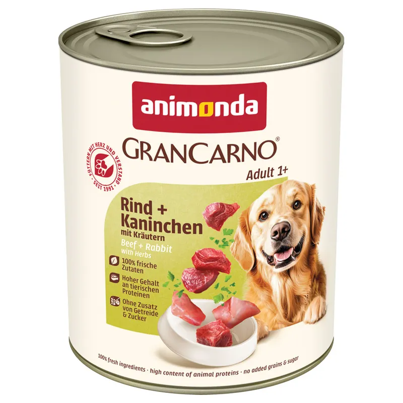 Konzerva Animonda Gran Carno Adult govedina i zec s biljem 800 g