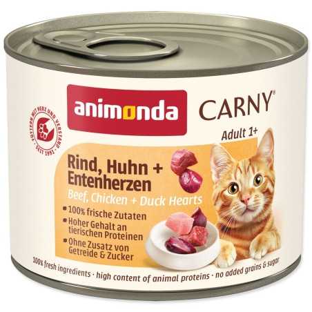 Konzerva Animonda Carny Adult goveđe, piletina i pačje srce 200 g