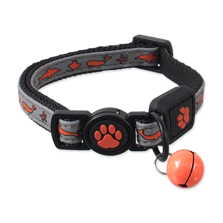 Obojok Active Cat Reflective oranžový