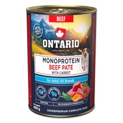 Konzerva Ontario Adult monoprotein goveđi pašteta s mrkvom 400g