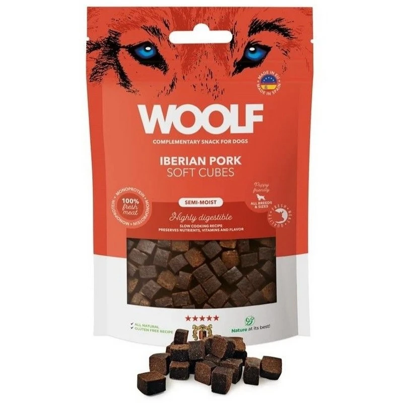Poslastica Woolf Dog Soft Cubes Iberian Pork 100 g