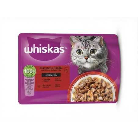 Mars WHISKAS vrećica za mačke Miješano meso piletina i grašak & govedina & puretina & janjetina i mrkva u umaku 4 x 85 g