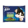 Nestlé FELIX Fantastic Fish Selection – mokra hrana za mačke u želeu, višestruko pakiranje (4 vrećice po 85 g)