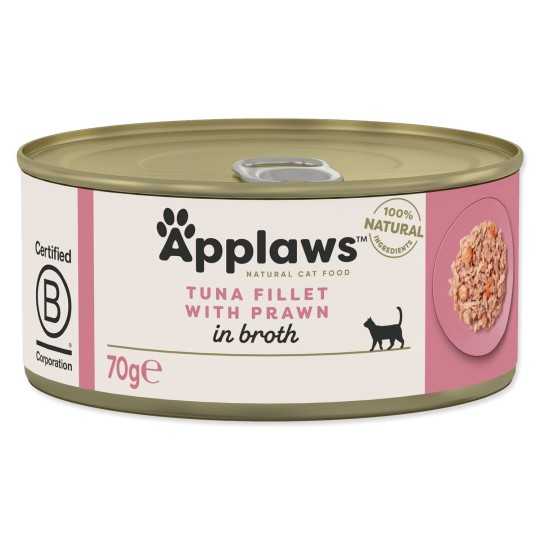 Konzerva Applaws Cat tuna s kozicama 70 g
