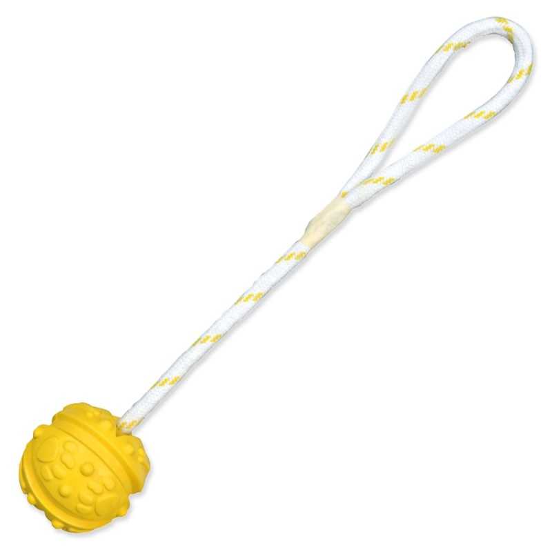 Igračka Trixie plutajuća gumena lopta na užetu 4,5 cm