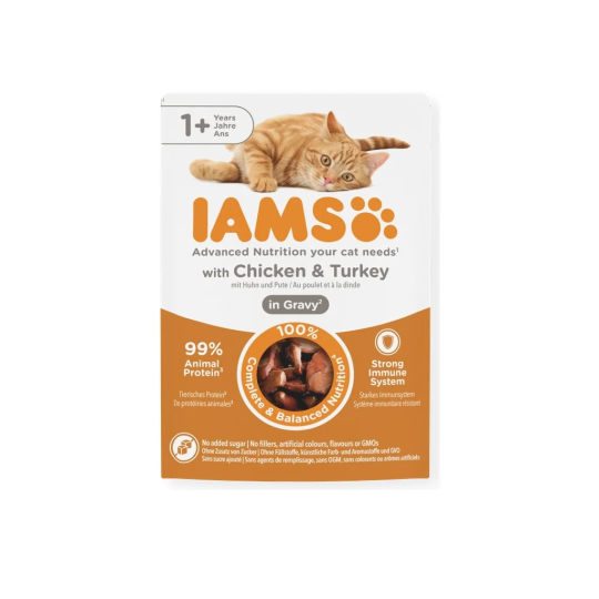 Kapsica IAMS Delights Adult piletina i puretina u umaku 85 g