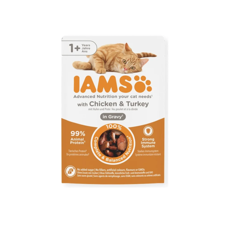 Kapsica IAMS Delights Adult piletina i puretina u umaku 85 g