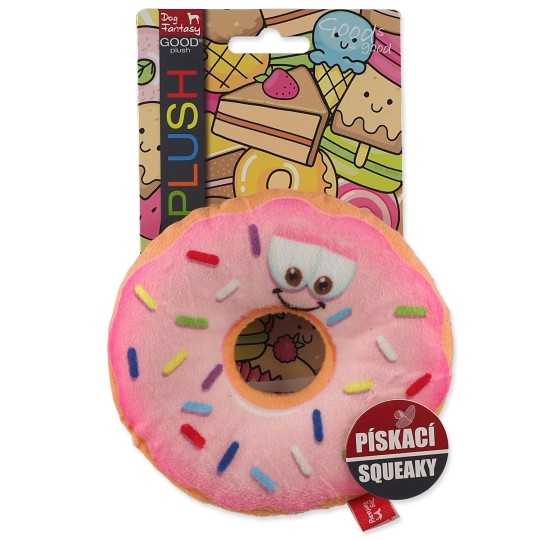 Igračka Dog Fantasy krafna s licem ružičasta 12cm