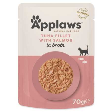 Applaws kapsica za mačke tunjevina i losos u želeu 70 g