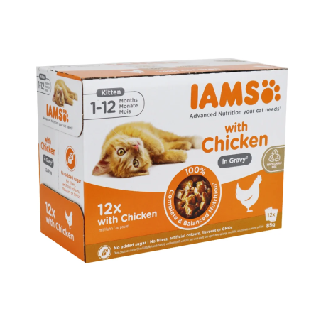IAMS Delights Kitten piletina u umaku multipack 12 x 85 g