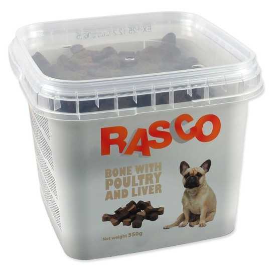 Poslastica Rasco pileća kost s jetrom 2,5 cm 550 g