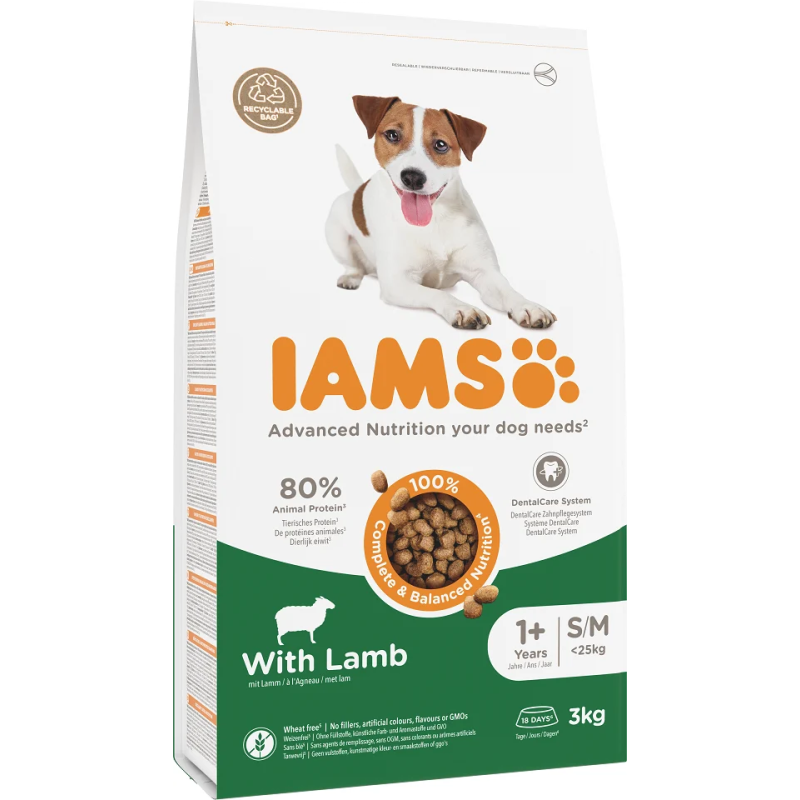 Hrana za pse IAMS Dog Adult Small & Medium Jagnjetina 3 kg