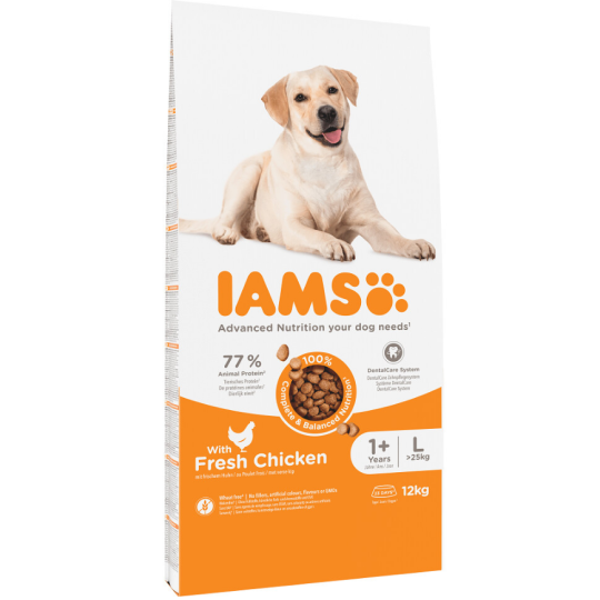 Hrana IAMS Dog Adult Large s piletinom 12 kg