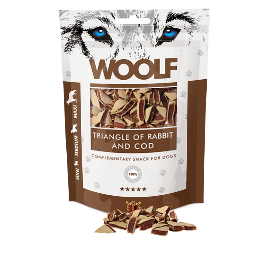 Poslastica Woolf Dog zec i bakalar trokut 100 g