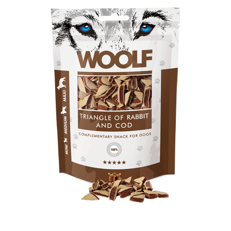 Poslastica Woolf Dog zec i bakalar trokut 100 g