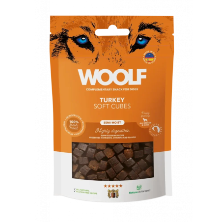 Poslastica Woolf Dog Soft Cubes Turkey 100 g
