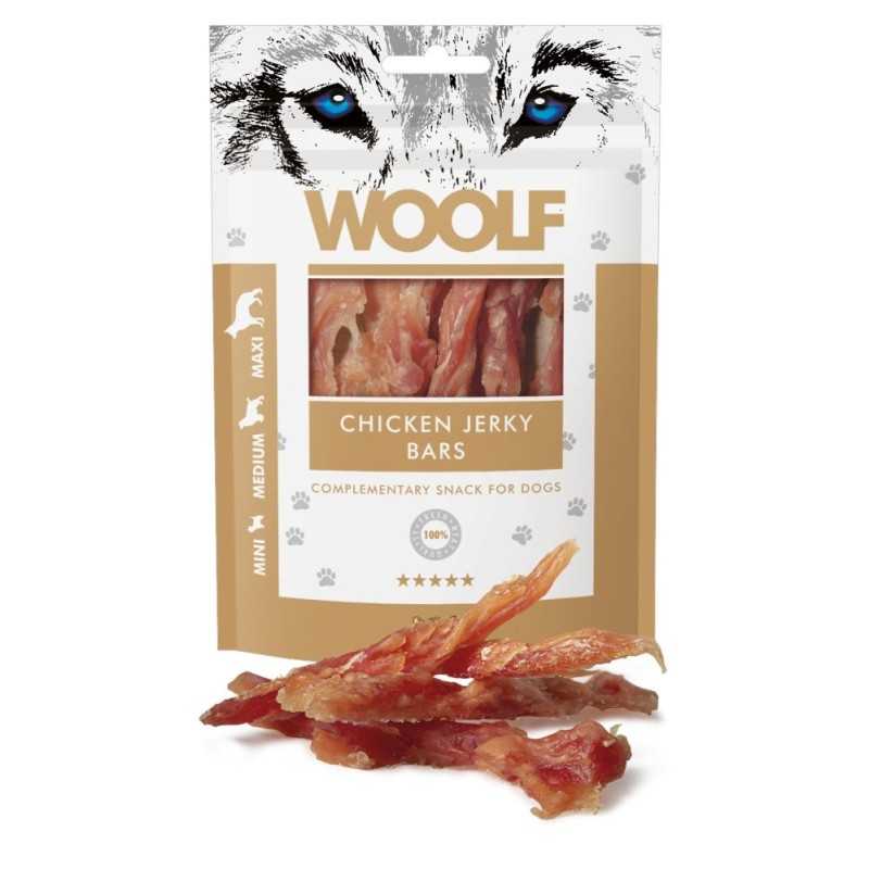Woolf poslastica za pse – trakice od sušene piletine, 100 g