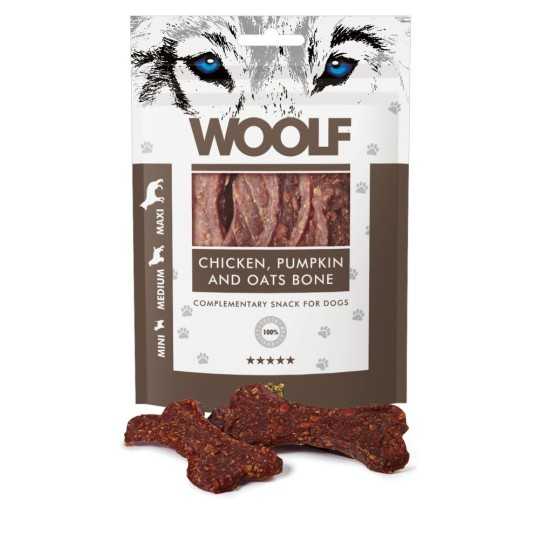 Pamlsok Woolf Dog Chicken & Pumpkin & Oats Bone 100 g