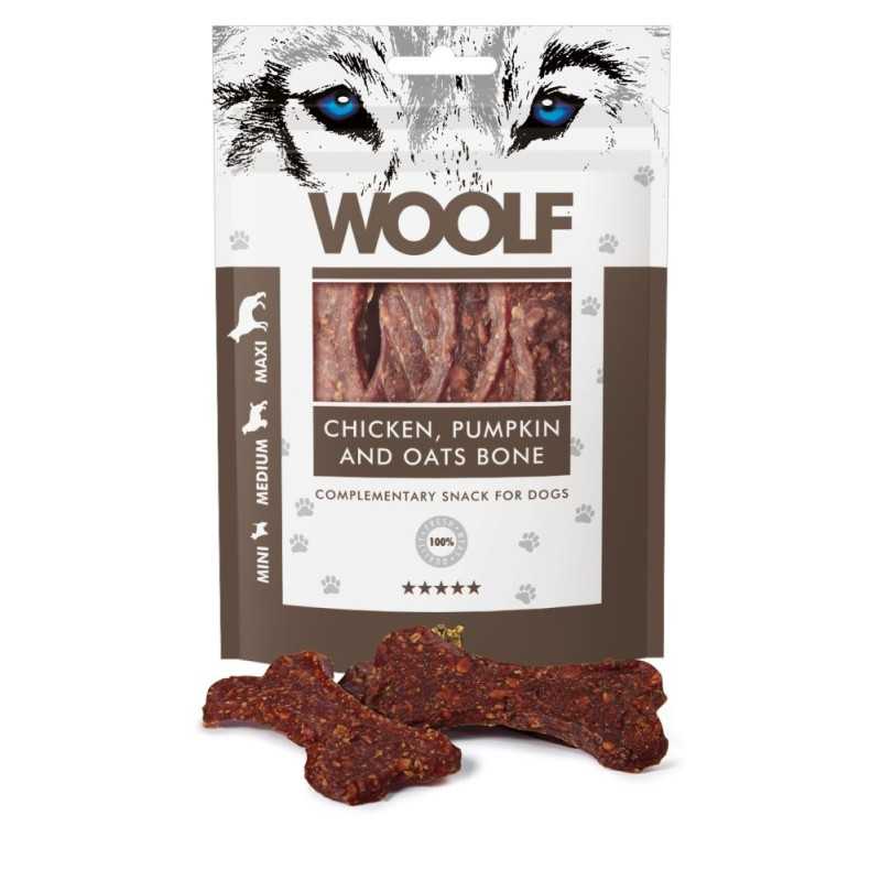 Pamlsok Woolf Dog Chicken & Pumpkin & Oats Bone 100 g