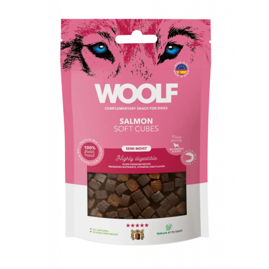 Poslastica Woolf Dog Soft Cubes Salmon 100 g