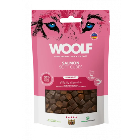 Poslastica Woolf Dog Soft Cubes Salmon 100 g