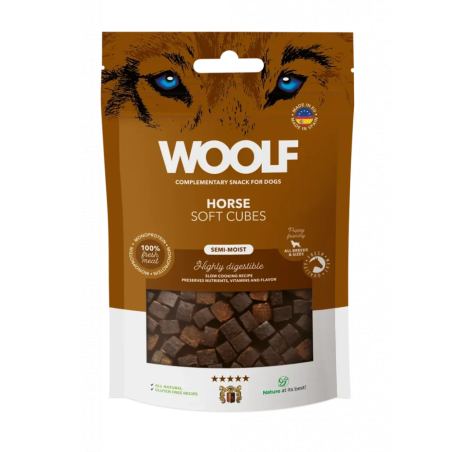 Poslastica Woolf Dog Soft Cubes Horse 100 g