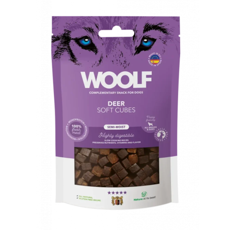Poslastica Woolf Dog Soft Cubes Deer 100 g
