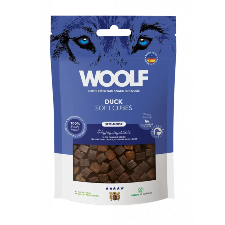 Poslastica Woolf Dog Soft Cubes Duck 100 g