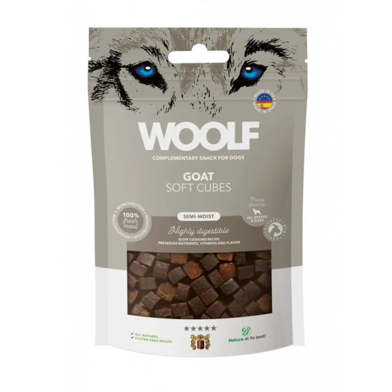 Poslastica Woolf Dog Soft Cubes Goat 100 g