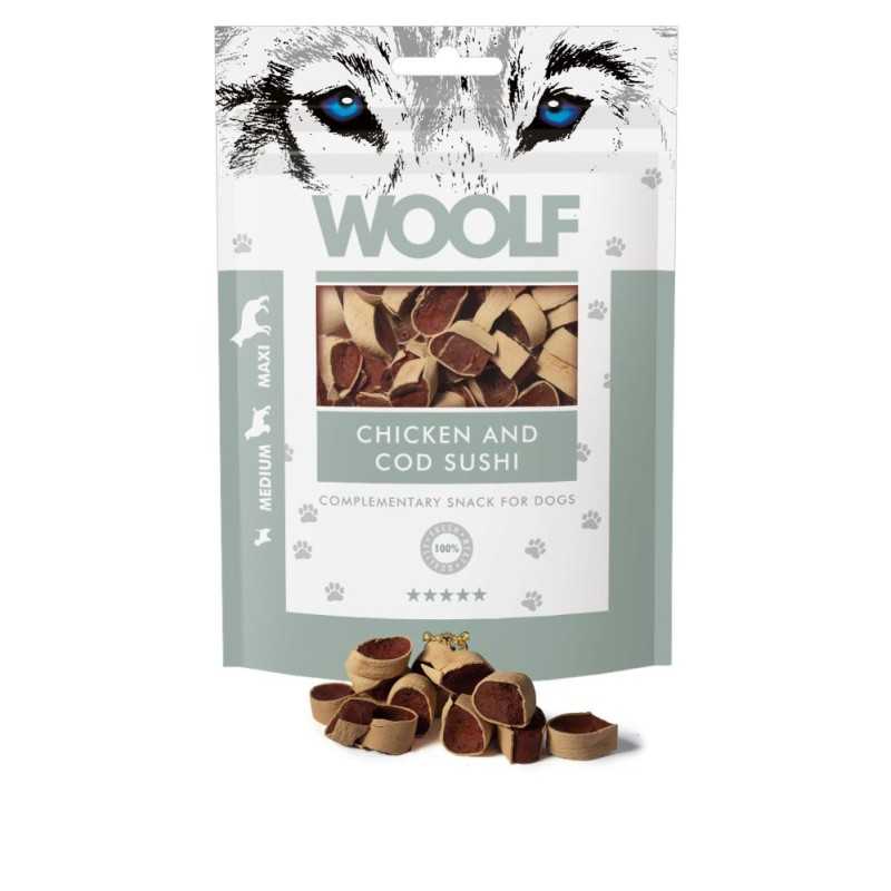 Poslastica Woolf Dog Sushi s piletinom i treskom 100 g