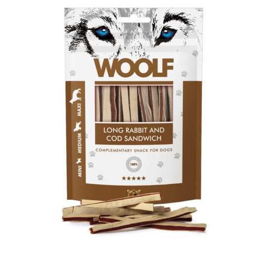 Poslastica Woolf Dog Soft Zec i polak Sendvič LONG 100 g