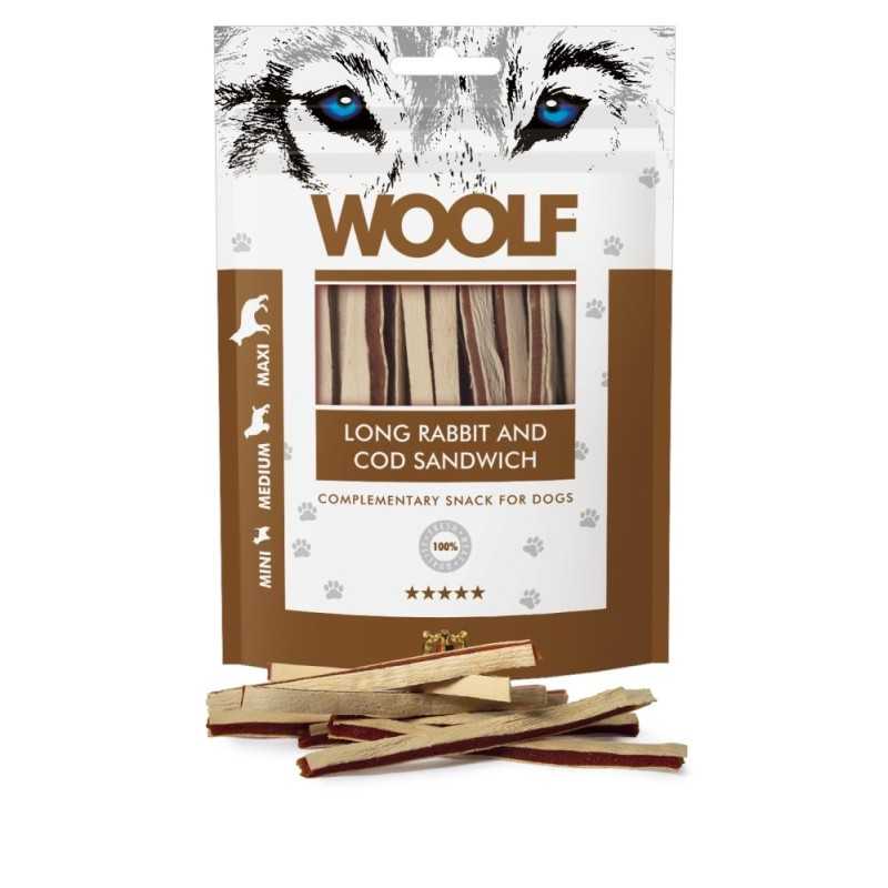 Poslastica Woolf Dog Soft Zec i polak Sendvič LONG 100 g