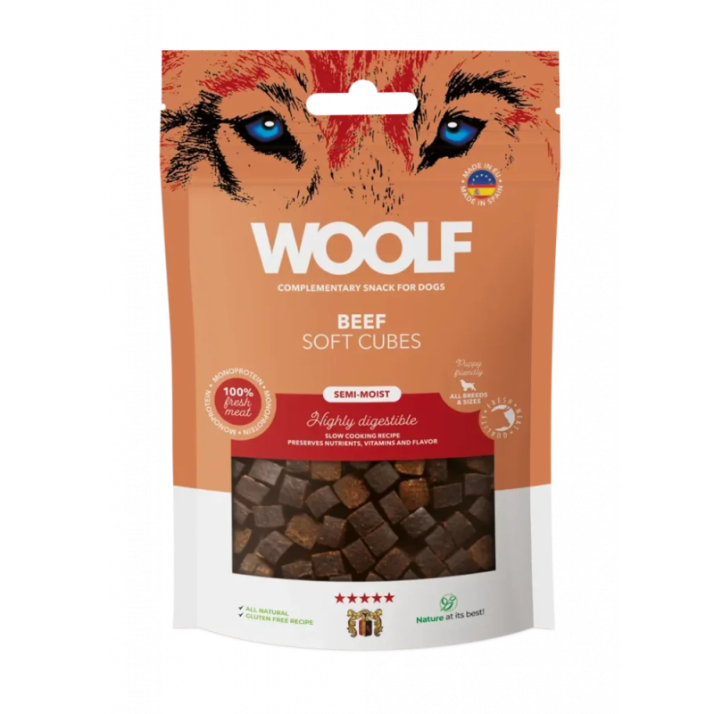 Poslastica Woolf Dog Soft Cubes Beef 100 g