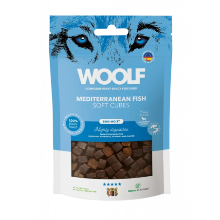 Poslastica Woolf Dog Soft Cubes Mediterranean Fish 100 g