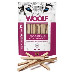 Poslastica Woolf Dog Patka i treska Meki sendvič DUGI 100 g