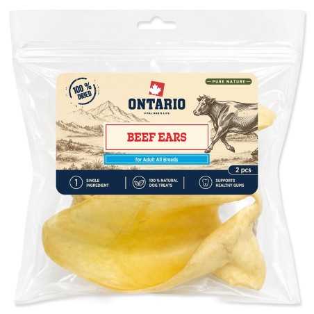Poslastica Ontario Pure Nature sušene goveđe uši 2 komada