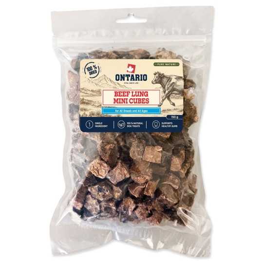 Poslastica Ontario Pure Nature sušene mini kocke od goveđih pluća 150 g