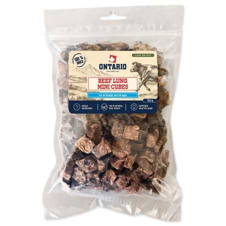 Poslastica Ontario Pure Nature sušene mini kocke od goveđih pluća 150 g