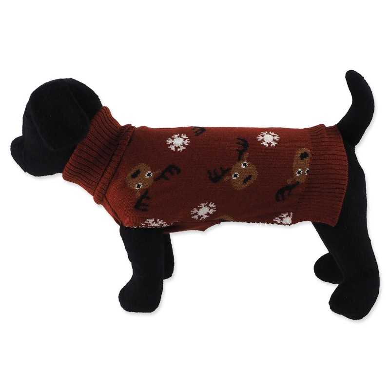 Smeđi džemper Dog Fantasy Winter Tale