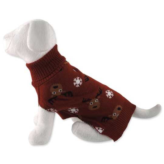 Smeđi džemper Dog Fantasy Winter Tale
